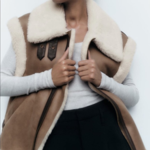 NWT Zara faux suede buckle vest. - Picture 6 of 9